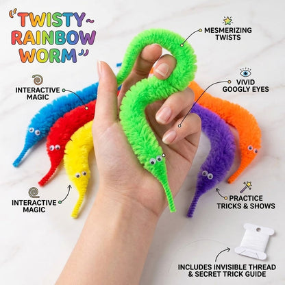 Twisty Rainbow Worm (6 pc)