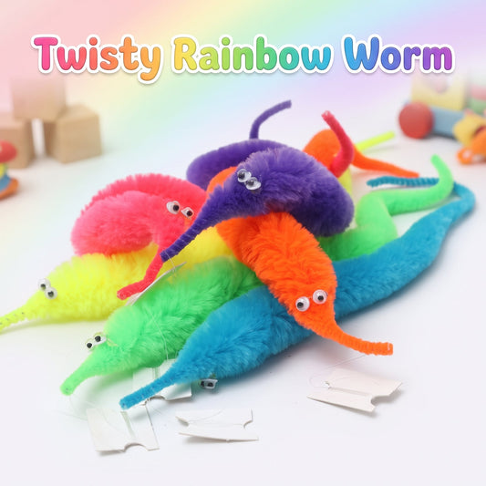 Twisty Rainbow Worm (6 pc)