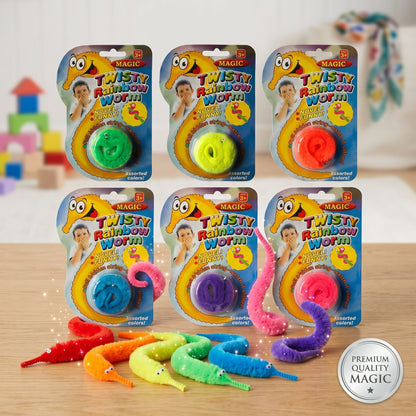 Twisty Rainbow Worm (6 pc)