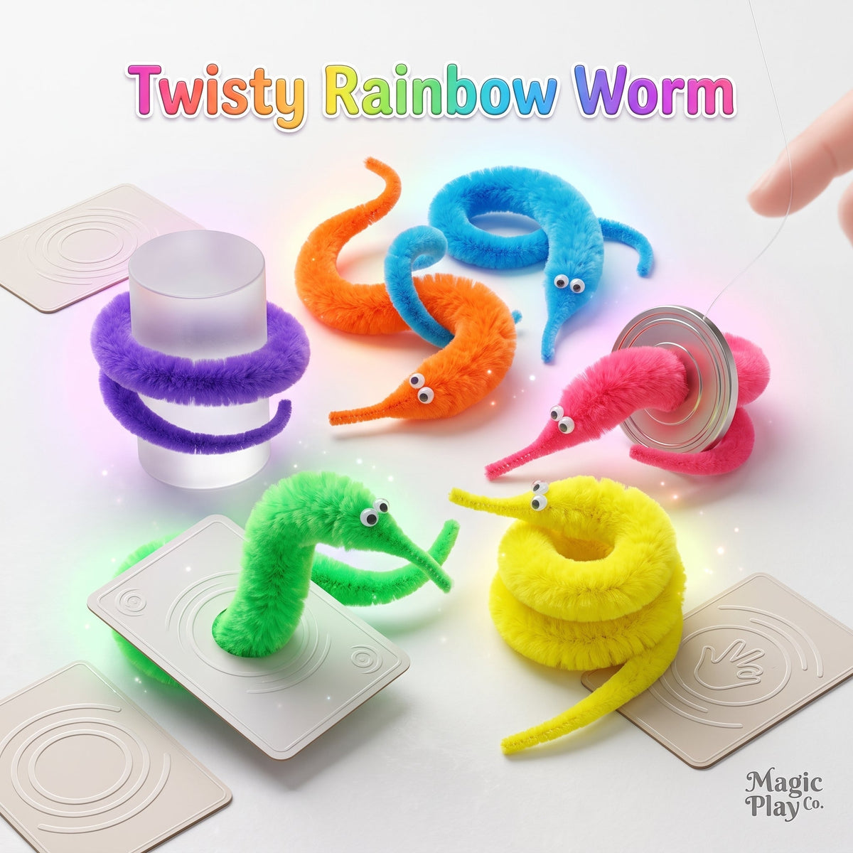 Twisty Rainbow Worm (6 pc)
