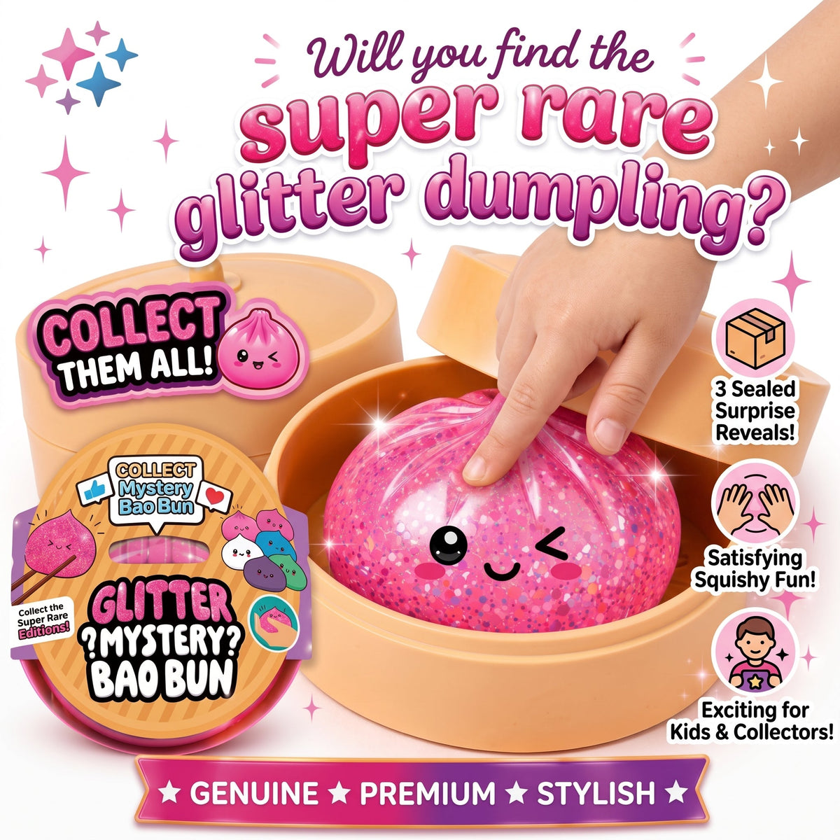 Mystery Dumpling Squishies (3-Pack)