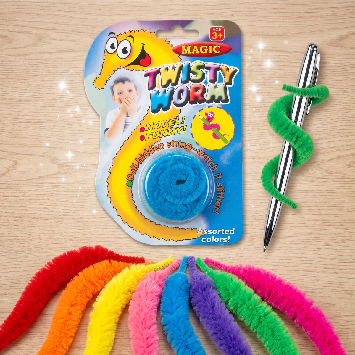 Twisty Rainbow Worm (6 pc)