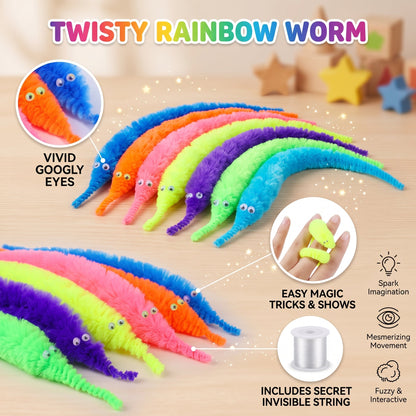 Twisty Rainbow Worm (6 pc)