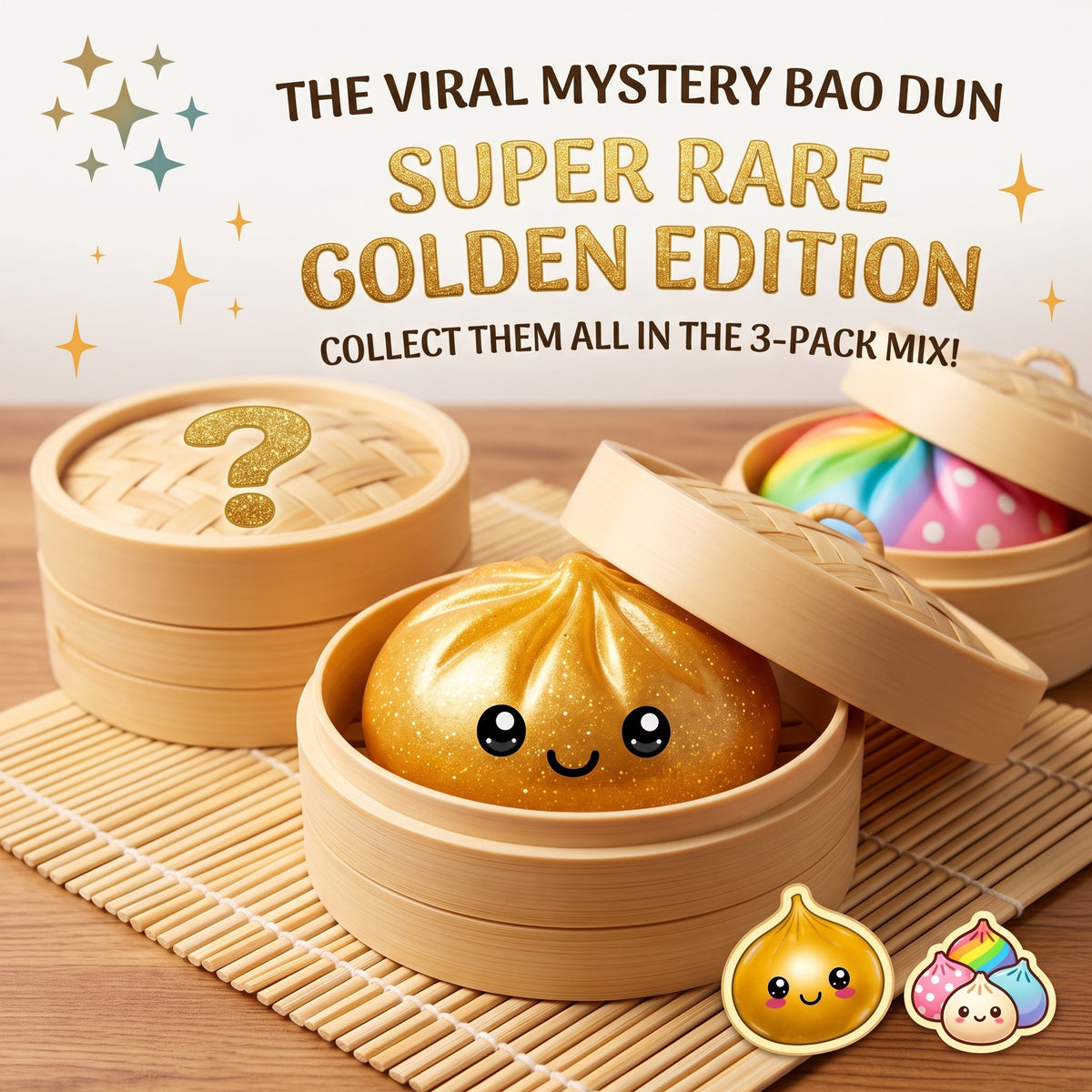 Mystery Dumpling Squishies (3-Pack)